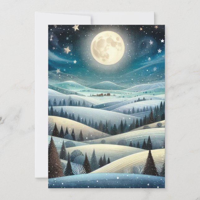 Cartão De Festividades Encostas de Inverno (Frente)