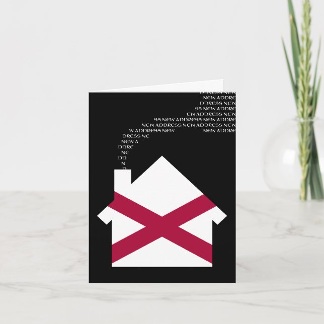Cartão De Festividades endereço novo de Alabama (Frente)