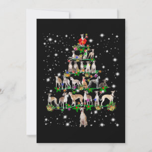 Cartão De Festividades enfeite de árvore de natal whippet engraçado prese