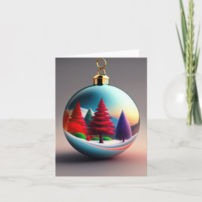 Cartão De Festividades Enfeite de Natal (Frente)