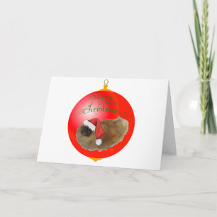 Cartão De Festividades Enfeite de Natal do Pequinês