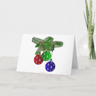 Cartão De Festividades Enfeites Coloridos de Natal para Árvore
