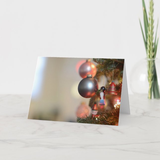 Cartão De Festividades Enfeites de natal (Frente)