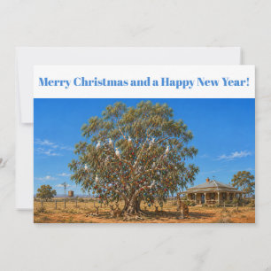 Cartão De Festividades Enfeites de Natal Aussie Gumtree Cacatuas