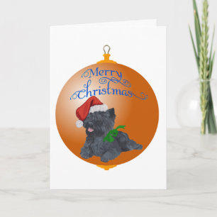 Cartão De Festividades Enfeites de Natal de Cairn Terrier