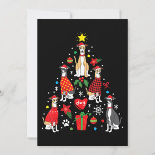 Cartão De Festividades Enfeites de natal de chicote Cachorro Engraçado Mã