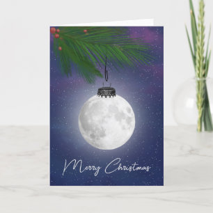 Cartão De Festividades Enfeites de natal De Lua Completa No Pino