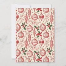 Enfeites de Natal em Toile Vermelho Chinoiserie