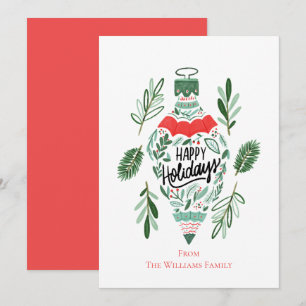 Cartão De Festividades Enfeites de natal Feliz de Férias