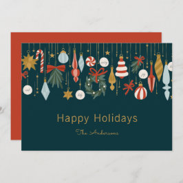 Cartão De Festividades Enfeites de natal Felizes Feriados