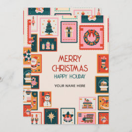 Cartão De Festividades Enfeites de natal mapas postais