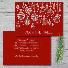 Cartão De Festividades Enfeites de natal moderno