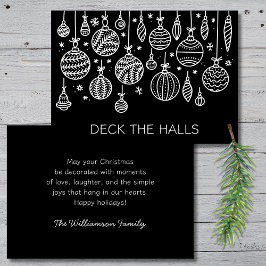 Cartão De Festividades Enfeites de natal moderno