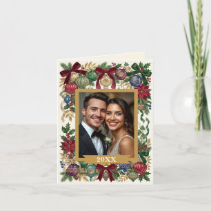 Cartão De Festividades Enfeites de Natal Personalizados Vintage/Antigos