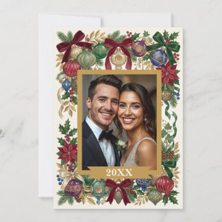 Cartão De Festividades Enfeites de Natal Personalizados Vintage/Antigos