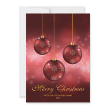 Enfeites de Natal Vermelhos com Texto Personalizad