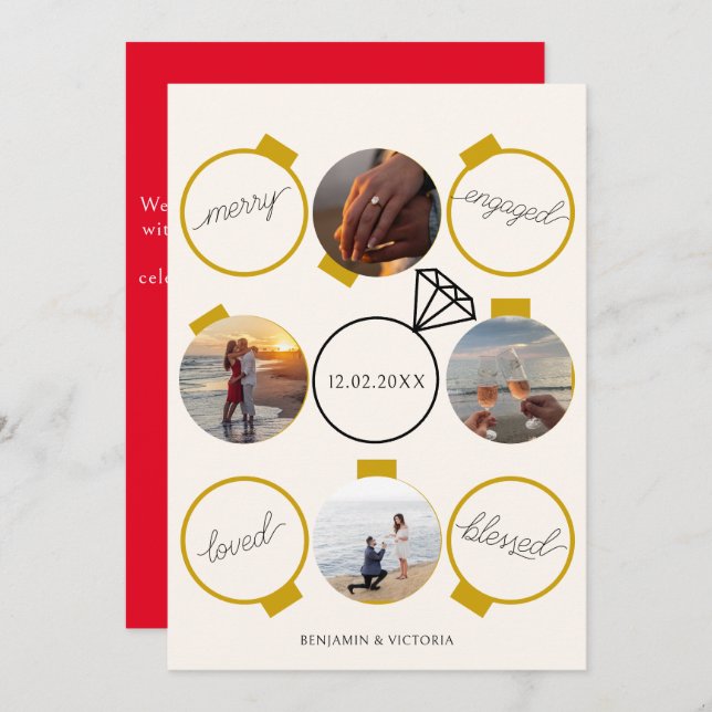 Cartão De Festividades Enfeites Festivos Alegres e Comprometidos (Frente/Verso)