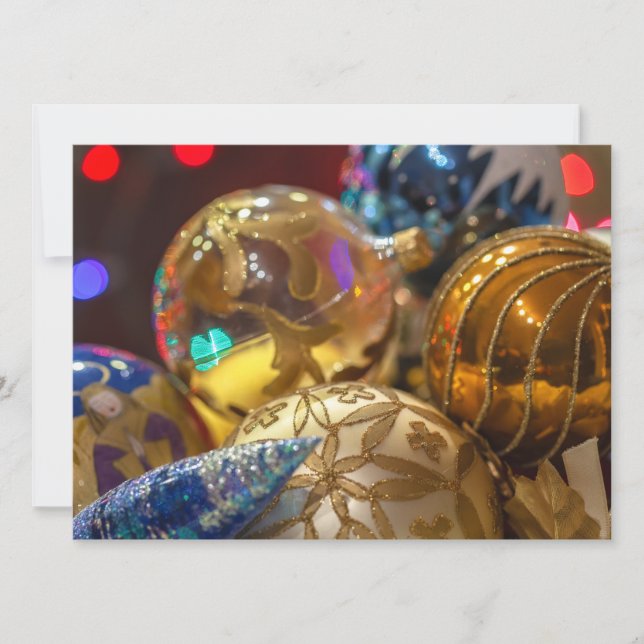 Cartão De Festividades Enfeites Natalinos Festivos (Frente)