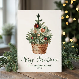 Cartão De Festividades Enfeites Rústicos para Árvore de Natal Creme Não-F