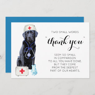 Cartão De Festividades Enfermagem Médica Bonita Cão Obrigado Enfermeiras 