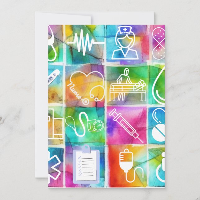 Cartão De Festividades Enfermeira Amor (Frente)