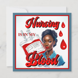 Cartão De Festividades Enfermeira Bonitinha_ Está no meu sangue
