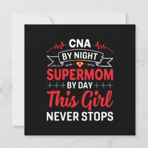 Cartão De Festividades Enfermeira Gift CNA Por Noite Supermãe