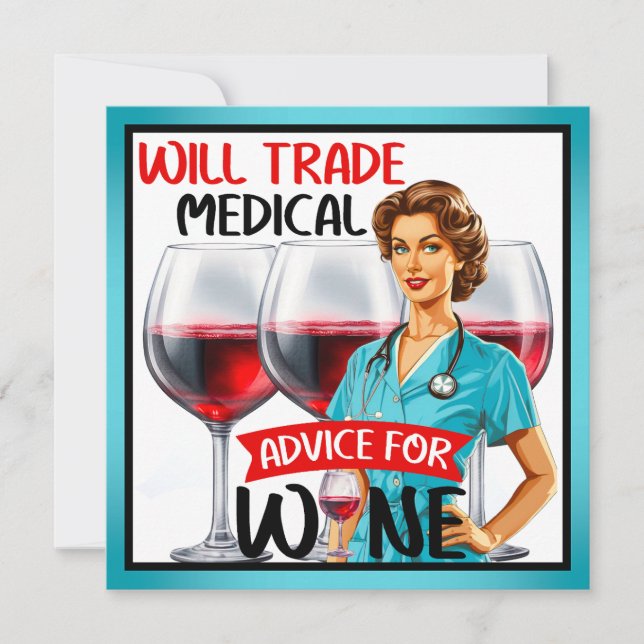 Cartão De Festividades Enfermeira Nostálgica Cuta Pinup Comercializará Co (Frente)