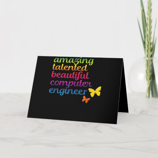 Cartão De Festividades Engenheiro Engraçado do Computador | Engenharia de (Frente)