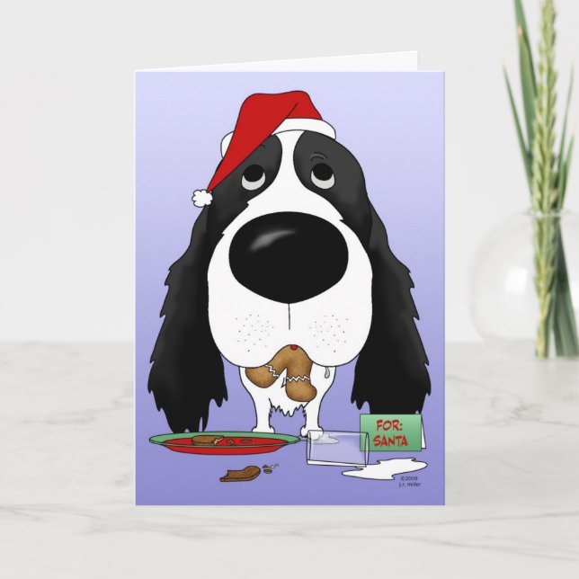 Cartão De Festividades English Springer Spaniel Christmas (Frente)