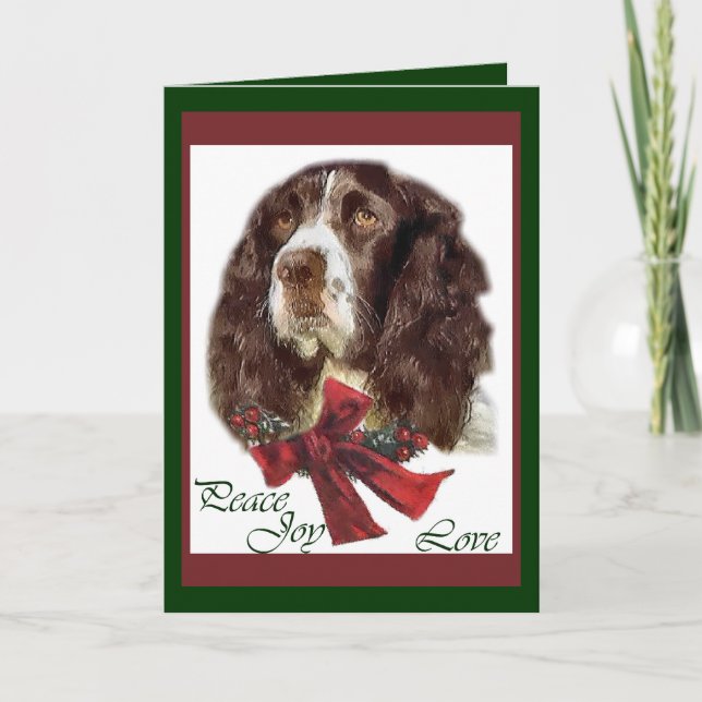 Cartão De Festividades English Springer Spaniel Christmas Gifts (Frente)