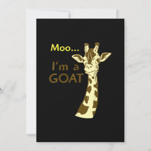 Cartão De Festividades Engraçada Girafa Moo Eu sou um Gosta
