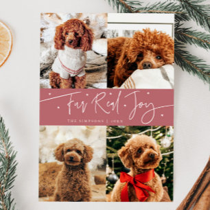 Cartão De Festividades Engraçada Pele Real Jogo Foto Rosa Natal