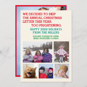 Cartão De Festividades Engraçado 2020 Skip Christmas Letter Photos