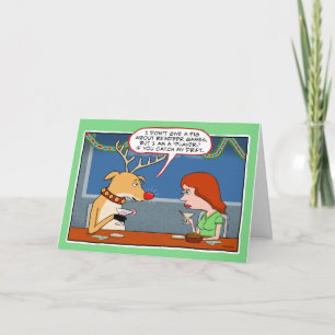 Cartão De Festividades Engraçado Bebado Reindeer Natal