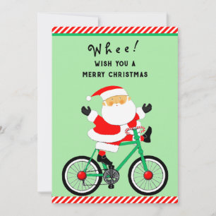 Cartão De Festividades Engraçado Ciclista Natal