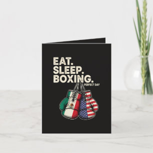 Cartão De Festividades Engraçado Comer Dormir Repetir Boxe