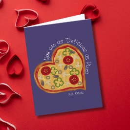 Cartão De Festividades Engraçado Como Delicioso Como Pizza Dia dos Namora