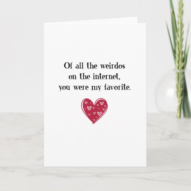Cartão De Festividades Engraçado, De Todos os Malucos Você Foi Meu Favori (Frente)