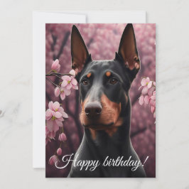 Cartão De Festividades Engraçado doberman.
