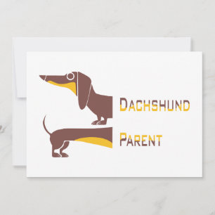 Cartão De Festividades Engraçado e fofo dachshund para os pais de cães lo