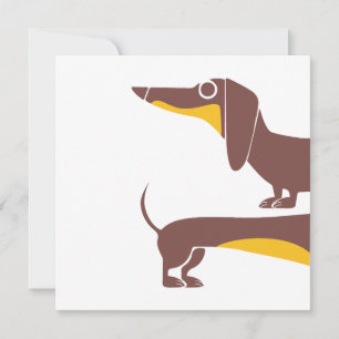 Cartão De Festividades Engraçado e fofo dachshund para os pais de cães lo