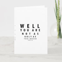 Engraçado Eyechart Você não é tão feio