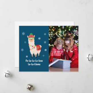 Cartão De Festividades Engraçado Festivo Llama Foto Pun