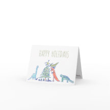 Engraçado Mão Desenhada Dinossauro T-Rex Natal