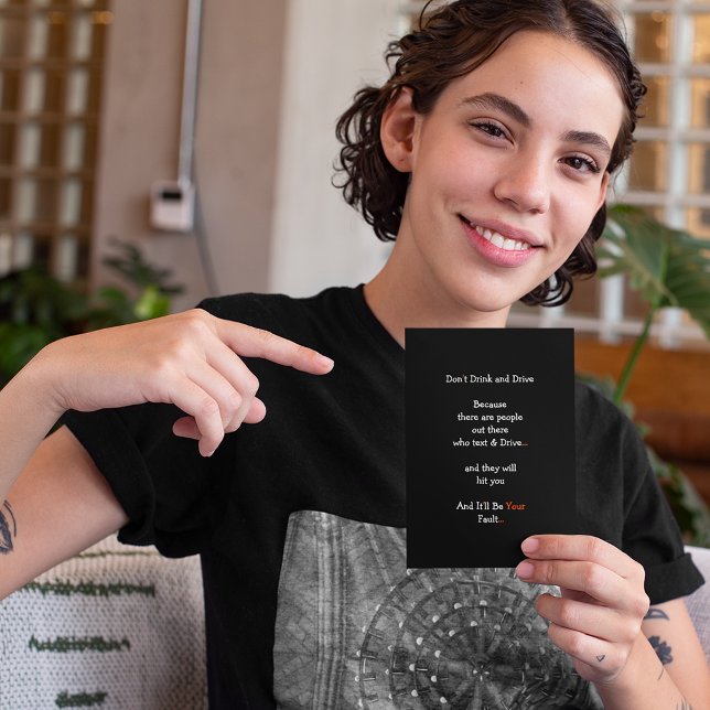 Cartão De Festividades Engraçado Não Beba e dirija o humor Piada Aniversá (Funny Don't Drink and Drive Joke Humor Birthday Holiday Card)