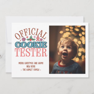 Cartão De Festividades Engraçado Natal Cookie Tester
