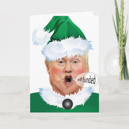 Cartão De Festividades Engraçado Natal Donald Trump Elf