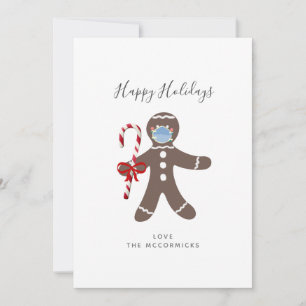 Cartão De Festividades Engraçado Natal Engraçado Cara Máscara Gingerpão