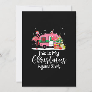 Cartão De Festividades Engraçado Natal Flamingo Camper Gifes